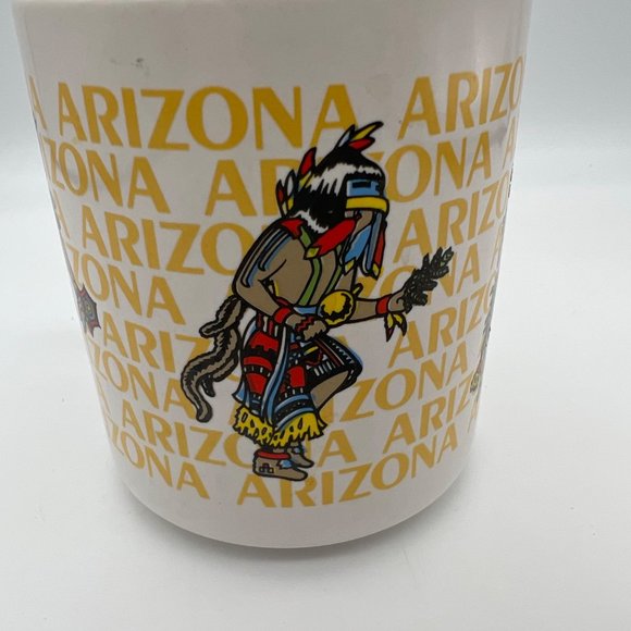 Arizona Coffee Mug Dancing Hopi Native Americans 3.5" Tall Souvenir - Picture 5 of 9